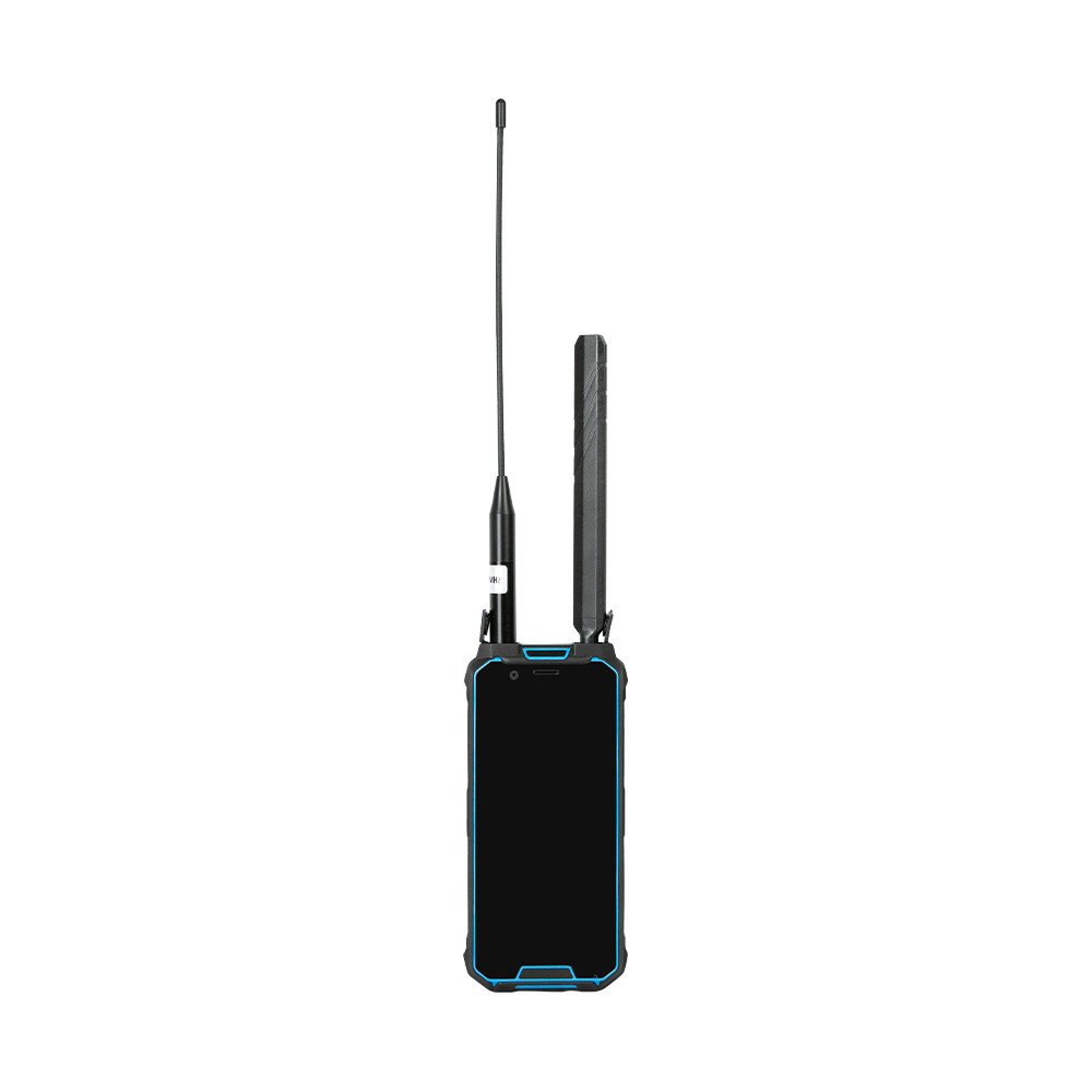 Aparelho de frente com antena flexível e antena de banda larga